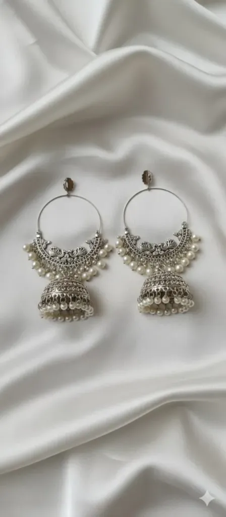 Gul-e-noor tiered chandbalis