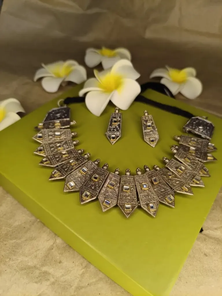 Banjara Mirror-work choker set
